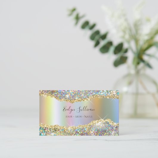 Visitekaartje goudhoudende folie (Staand voorkant)