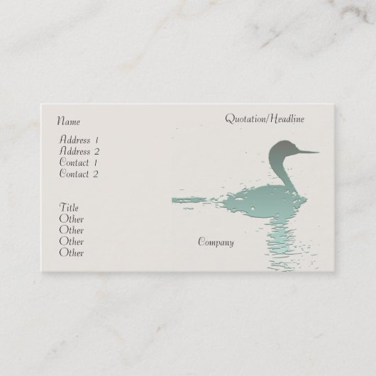 Visitekaartje Grebe/Natuur (Voorkant)