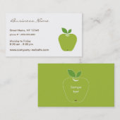 Visitekaartje Green Apple (Voorkant / Achterkant)