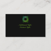 Visitekaartje Green Medallion (Achterkant)