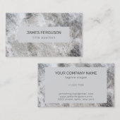 Visitekaartje grijze marmer (Voorkant / Achterkant)