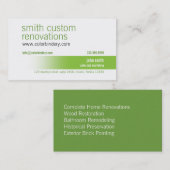 Visitekaartje Groen kleurpad (Voorkant / Achterkant)