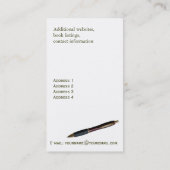 Visitekaartje groen lederboek (Achterkant)