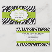 Visitekaartje Groen Zebra (Voorkant / Achterkant)