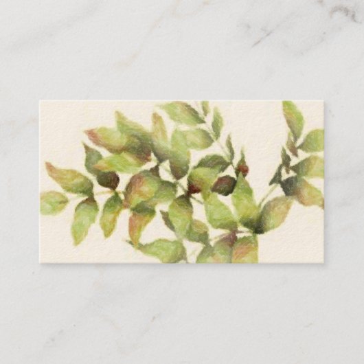 Visitekaartje Groene bladeren (Voorkant)