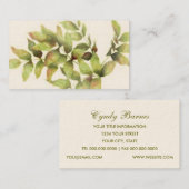 Visitekaartje Groene bladeren (Voorkant / Achterkant)