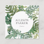 Visitekaartje Groene bladeren (Voorkant)