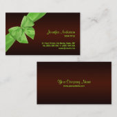 Visitekaartje Groene Bow (Voorkant / Achterkant)