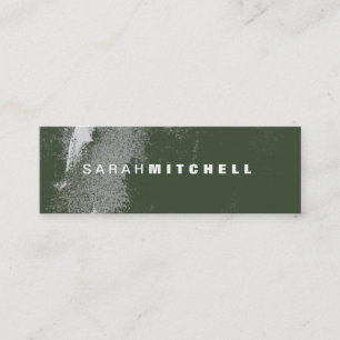 visitekaartje - Groene en Witte Grunge Monogram
