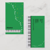 Visitekaartje Groene Piano (Voorkant / Achterkant)