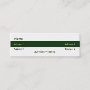 Visitekaartje Groene Stripe