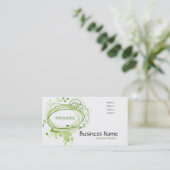 Visitekaartje groene wijnstokken (Staand voorkant)