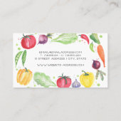 Visitekaartje groenten, vers Waterverf (Achterkant)