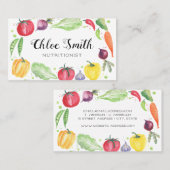 Visitekaartje groenten, vers Waterverf (Voorkant / Achterkant)