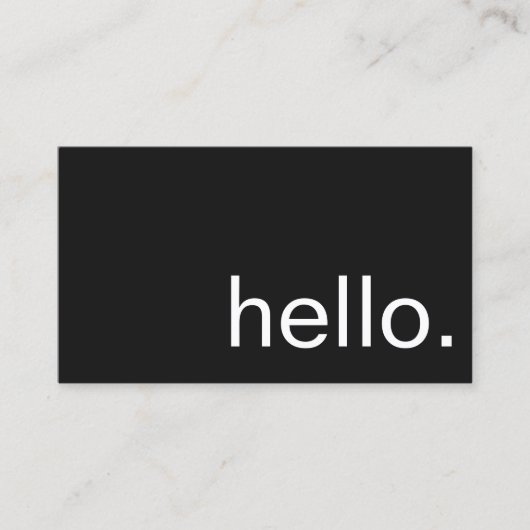 visitekaartje - hallo. (Voorkant)