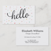 Visitekaartje Hallo Stippen (Voorkant / Achterkant)