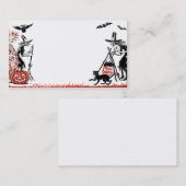 Visitekaartje Halloween Witches (Voorkant / Achterkant)