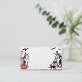 Visitekaartje Halloween Witches (Staand voorkant)