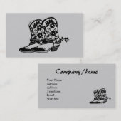 Visitekaartje Horse Cowboy Boots (Voorkant / Achterkant)