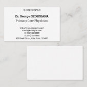 Visitekaartje Humble, Neutral & Dapper (Voorkant / Achterkant)