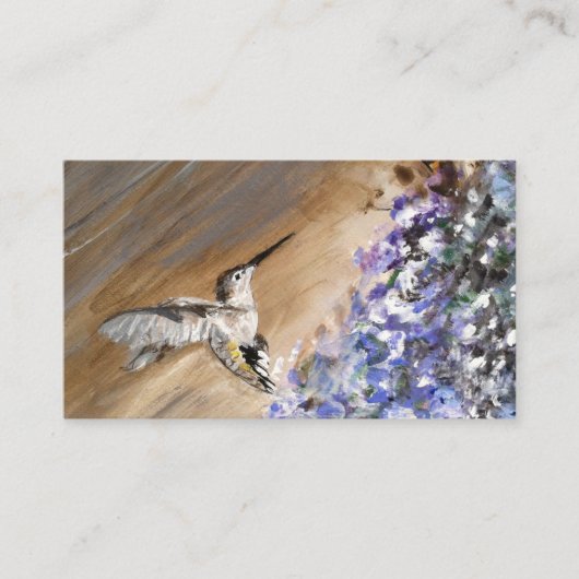 visitekaartje - Hummingbird Original Art van Beth (Voorkant)