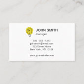 Visitekaartje Idea Lightbulb Logo (Achterkant)
