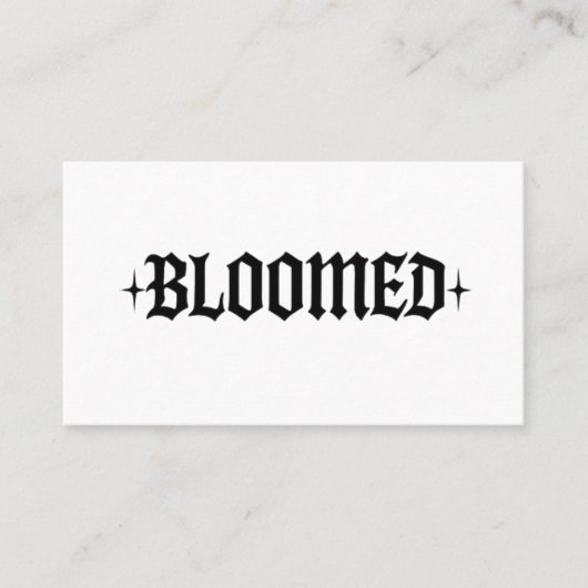 Visitekaartje in bloei (Voorkant)