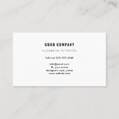 Visitekaartje in de vorm van minimalisme (Achterkant)