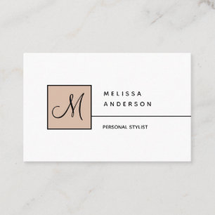 Visitekaartje in eenvoudige stijl. Persoonlijk mon