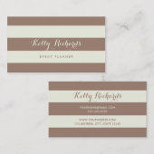 Visitekaartje Ivory and Beaver Stripes (Voorkant / Achterkant)