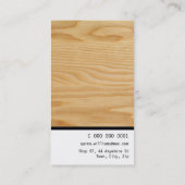 VISITEKAARTJE jazzy eenvoudige houtnerf timmerman (Achterkant)