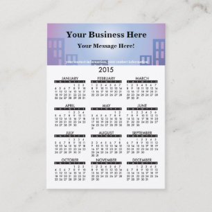 visitekaartje kalender City Realtors 2015