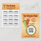 visitekaartje kalender-Mexicaanse keuken 2015 (Voorkant / Achterkant)