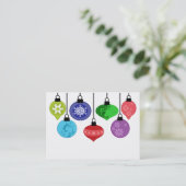 Visitekaartje kerstversiering (Staand voorkant)