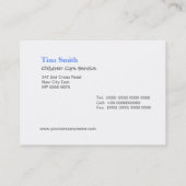 visitekaartje - Kinderopvang (Achterkant)