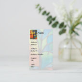 Visitekaartje kleurrijk Glas in lood (Staand voorkant)