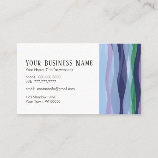 Visitekaartje Koelgolven (Achterkant)