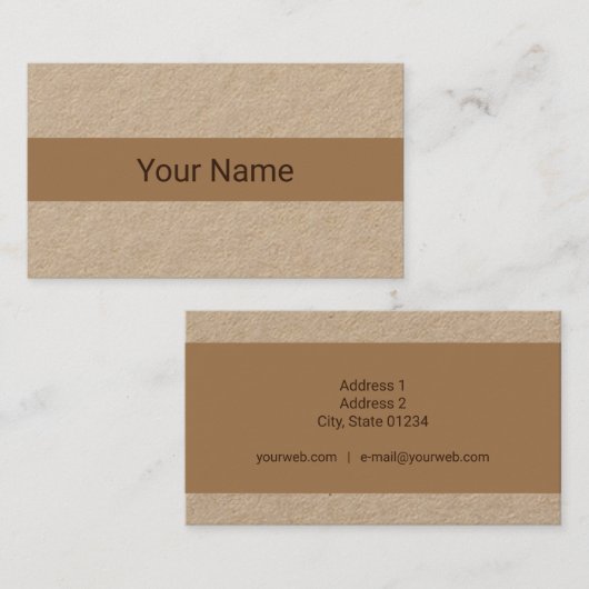 visitekaartje - Kraft - Gepersonaliseerd (Voorkant / Achterkant)