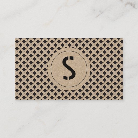 Visitekaartje Kraft Lattice Custom Sjabloon Modern (Achterkant)