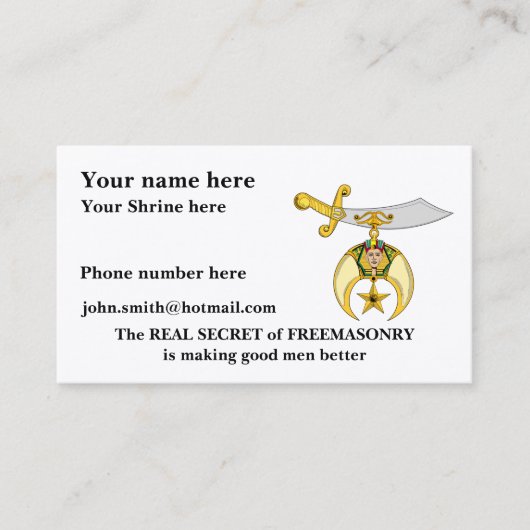 Visitekaartje krimpende objecten personaliseren (Voorkant)