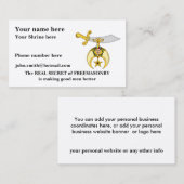 Visitekaartje krimpende objecten personaliseren (Voorkant / Achterkant)