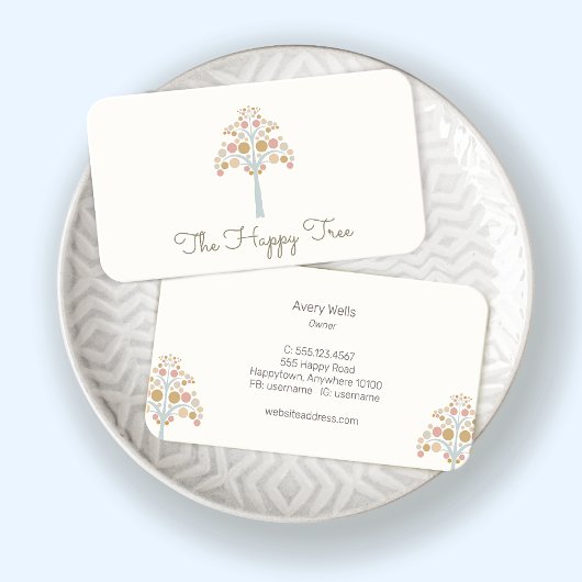 Visitekaartje Kute Pastel Tree