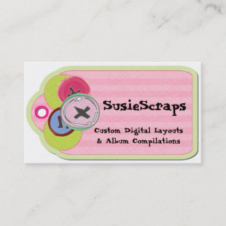 Visitekaartje Label Button scrapbooking land