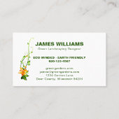 Visitekaartje Landscape Designer (Achterkant)