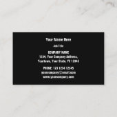 Visitekaartje lederen jas zwart (Achterkant)