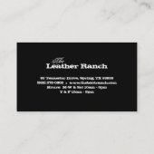 Visitekaartje lederen motorfiets (Achterkant)