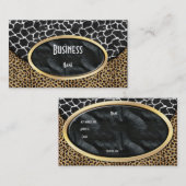 Visitekaartje Leopard Zwart Wit Koe Purse (Voorkant / Achterkant)