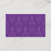 VISITEKAARTJE Leuke Damask Patroon Panel paarse (Achterkant)
