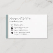 Visitekaartje - Licht Blauwgroen (Voorkant)