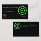 visitekaartje : Lime Green Bullseye Design (Voorkant / Achterkant)